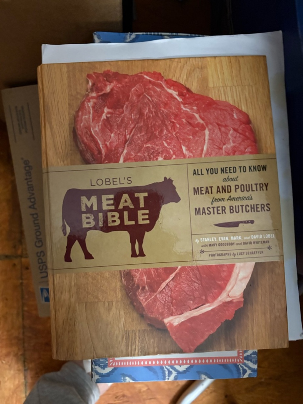 Source Unknown Meat Bible Cookbook - Red, Brown, Tan Cover